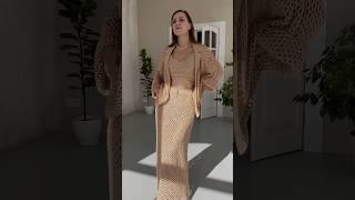 Костюм тройка, связанный полностью крючком  #crochet #handmade