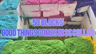 50 Colorful Ader Gym Chalk Asmr | Oddly Satisfying | Gym Chalk Crush