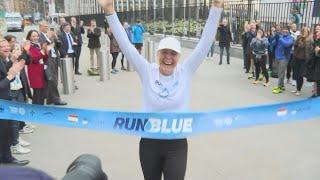 Water scarcity activist Mina Guli completes 200th marathon at the UN to raise awareness | AFP