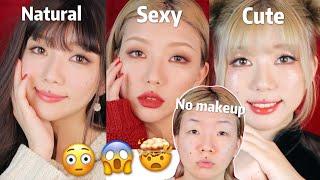 ONE GIRL 4 FACES  Chinese new year makeup tutorial, 4looks for different situations.