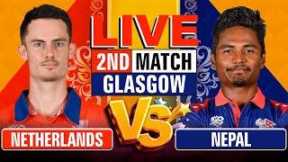 Netherlands vs Nepal | 2nd Match | Live Cricket Score & Commentary