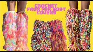 How to Crochet Faux Fur Boot Covers