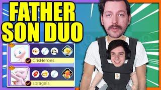 Father and Son Duo with SPRAGELS Support Coaching MEW + MEWTWO Y | Pokemon Unite