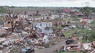 5-21-2024 Greenfield, IA Horrific tornado damage rips town in half- drone.mp4