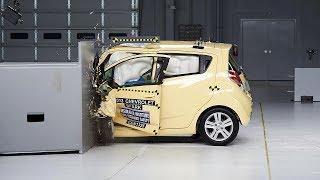 2013 Chevrolet Spark driver-side small overlap IIHS crash test