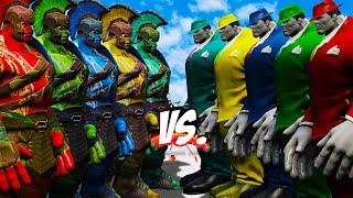 TEAM HULK RAGNAROK COLOR vs TEAM HULK TUXEDO COLOR - HULK BATTLE - EPIC SUPERHEROES WAR