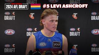 Levi Ashcroft - Brisbane's #5 Pick | AFL Draft Night 2024