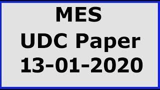 MES (UDC) paper 13-01-2020: MES paper fully solved : MES