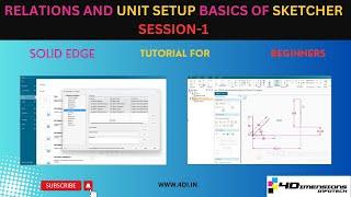 Solid Edge - Session 1 | Line Command, Relations, and Unit Setup: Basics of Sketcher
