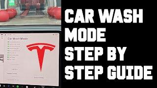 *Update* How To Go Through Car Wash in Tesla - Real World Example How To Use Tesla Car Wash Mode