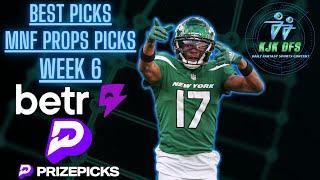 PRIZEPICKS NFL & BETR PICKS NFL WEEK 6 MNF PLAYER PROPS PICKS | NFL WEEK 6 MONDAY NIGHT FOOTBALL