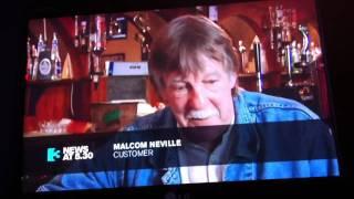 Bull runs through in pub in county Cavan, Ireland