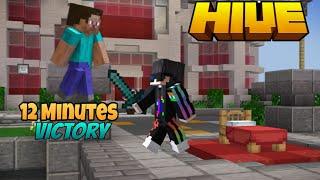 Hive bedwars gameplay 12 minutes epic victory