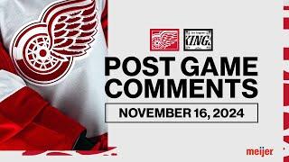 Ben Chiarot, Andrew Copp, Derek Lalonde Post Game Comments vs LAK | Nov. 16, 2024