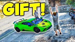 MICHAEL GIFT SUPER CAR TO A SPECIAL GUY! #shorts #gta5