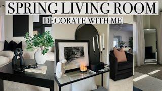 LIVING ROOM MAKEOVER | SPRING DECORATE WITH ME | NEW CUSTOM CURTAINS |MODERN HOME | DECORATING IDEAS