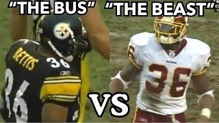 Sean Taylor vs Jerome Bettis | Rookie Sean Taylor Meets the Bus! | 2004 (RB vs DB)