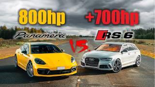 HYBRID V8 VAI PELKKÄ V8? | +700hp AUDI RS6 VS. 800hp PANAMERA TURBO S | KIIHDYTYSKISA