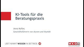 Webinar: KI-Tools für die Beratungspraxis