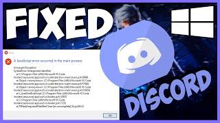 Fixed  -  A Javascript Error occurred in the main process Windows 10