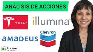 ANÁLISIS TÉCNICO DE ACCIONES: TESLA, ILLUMINA, CHEVRON y AMADEUS