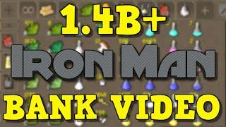 OSRS Maxed IRONMAN Bank Video 1.4B+