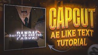 How To Make Text Like AE In Capcut Tutorial || AE Like Text Tutorial Capcut || DarkJen