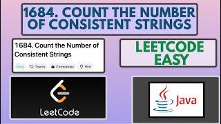 Leetcode | 1684. Count the Number of Consistent Strings | Easy | Java Solution