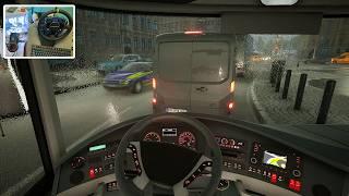 Smooth Bus Drive through narrow roads | Fernbus Simulator Gameplay |  Neoplan Cityliner DLC