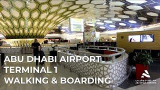 Abu Dhabi International Airport (AUH) Terminal 1 -  UAE - Walking & Boarding Tour