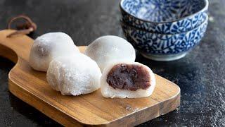 Daifuku Mochi - Japanese Sweet Bean Rice Cakes [5 Minute Recipe]