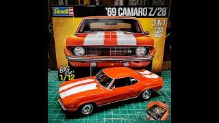 1969 Chevy Camaro Z28 1/12 Scale Model Kit Build How To Assemble Paint Wire Engine Decals Interior