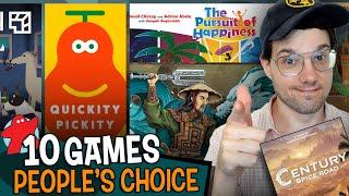 10 Board Games Being Played NOW - "People's Choice" Board Game Picks!