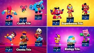 ALL 33 TRIOS IN BRAWL STARS | Winning & Losing Animations | #SpongeBob X #BrawlStars