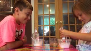 Brother vs sister Slime competition