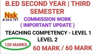 B.ED SECOND YEAR | THIRD SEMESTER | COMMISSION WORK | IMPORTANT UPDATE