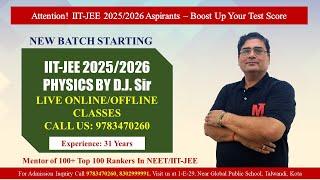 New Batch Starting: IIT-JEE 2025/2026