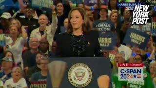 Protesters heckle Kamala Harris, label veep a ‘war criminal’ at her own rally