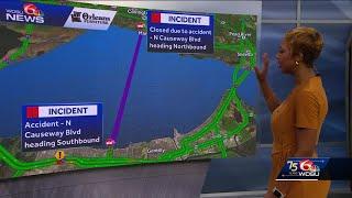 Causeway Bridge closed in both direction after multiple wrecks