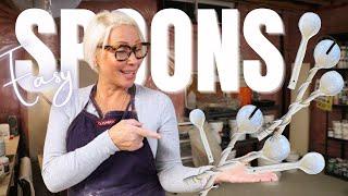 YOU ASKED! CERAMIC SPOONS & SALAD SERVERS! How to make Fun & Easy Pottery Spoons!