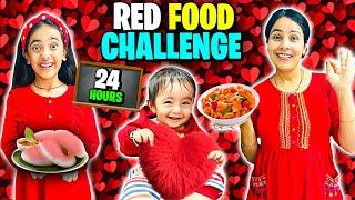 RED COLOUR CHALLENGE!️Eating only *ONE COLOR FOOD* for 24 HOURS!@rishabhnarulavlogs