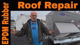 EPDM Rubber Roof Leak Repair - DIY easy fast and cheap