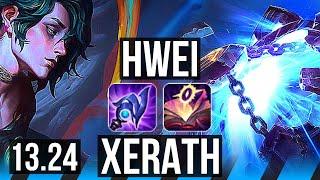 HWEI vs XERATH (MID) | 6/0/4, Dominating | KR Master | 13.24