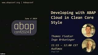 Developing with ABAP Cloud in Clean Core Style