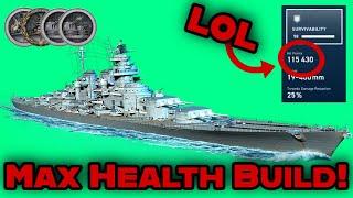 Trolling players with a MAX HEALTH BUILD in World of Warships Legends!