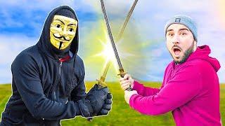 NINJA BATTLE TRAINING vs GOLD GAME MASTER in REAL LIFE! GOT EMP Time Device in Top Secret Clue Box