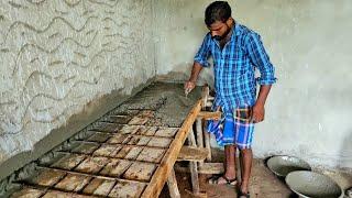 Kitchen Table Installation_Individual House Kitchen Slab Formwork&Concrete using Cement mixer