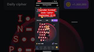 Hamster Kombat Daily Cipher Sep 12-13