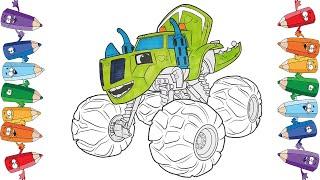 coloring book ZEG Blaze and the Monster Machines Word Train Вспыш и чудо машинки раскраска тачки