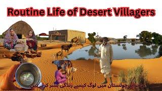 Amazing Desert village life routine at India Pakistan border | Remote Desert Village